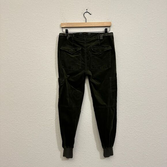 VINCE Slouchy Corduroy Military Pants Slim Fit in Olive - Picture 8 of 16